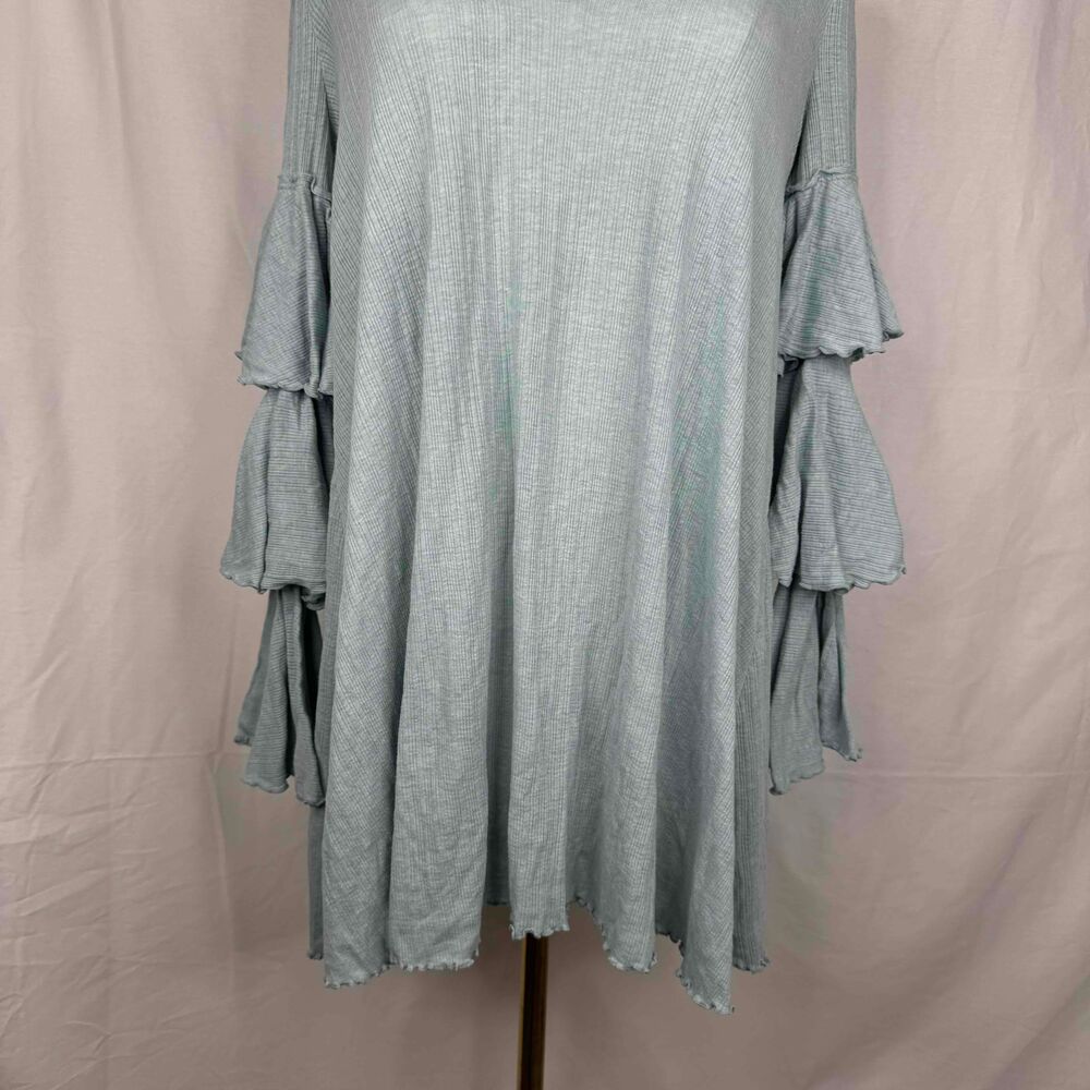 Free People Seashore Bell Sleeves Tunic Dress Bohemian Gypsy Whimsical Oversize - Picture 7 of 14